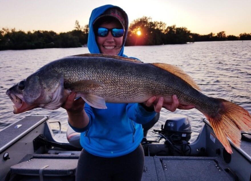 Megan Howell caught this 9 1/12 pound walleye in a southwest Minnesota Lake