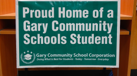 A sign for the Gary Community School Corporation in 2017.
