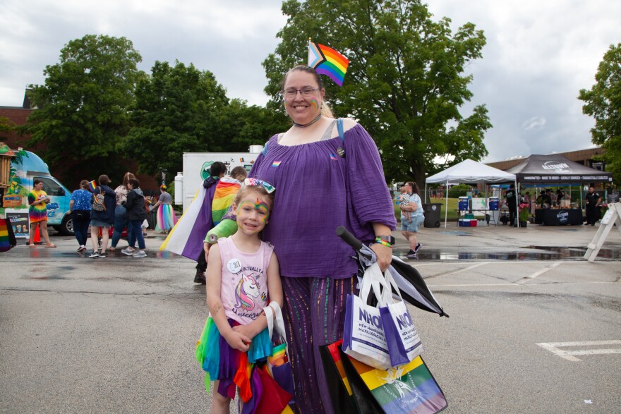 Erin Pils-Martan attended the event with her daughter Olivia to support some friends. She said there is an urgent need for people in positions of power in New Hampshire to step up against hate. “They have to stand up for marginalized communities rather than trying to legislate them into non-existence,” she said.