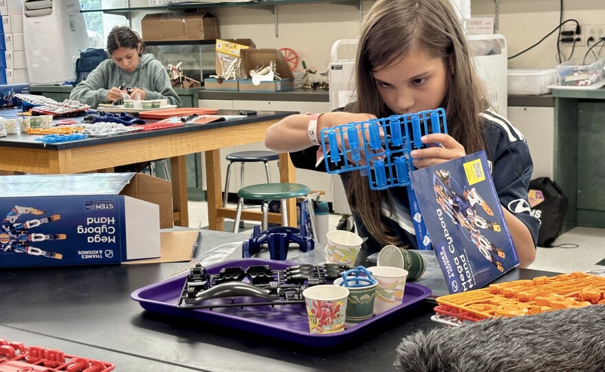 Phineas Soucy, 12, of Hanover, said he wanted to attend the U.S. Army's summer STEM camp because he likes engineering and tough challenges.