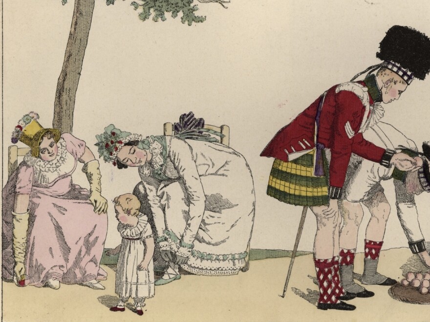There are those who say the phrase "the whole nine yards" comes from a joke about a prodigiously well-endowed Scotsman who gets his kilt caught in a door.