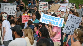  Hundreds gathered at Mill Creek Park on Friday to vent and rail against the Supreme Court and lawmakers following the court's decision to overturn Roe v. Wade.
