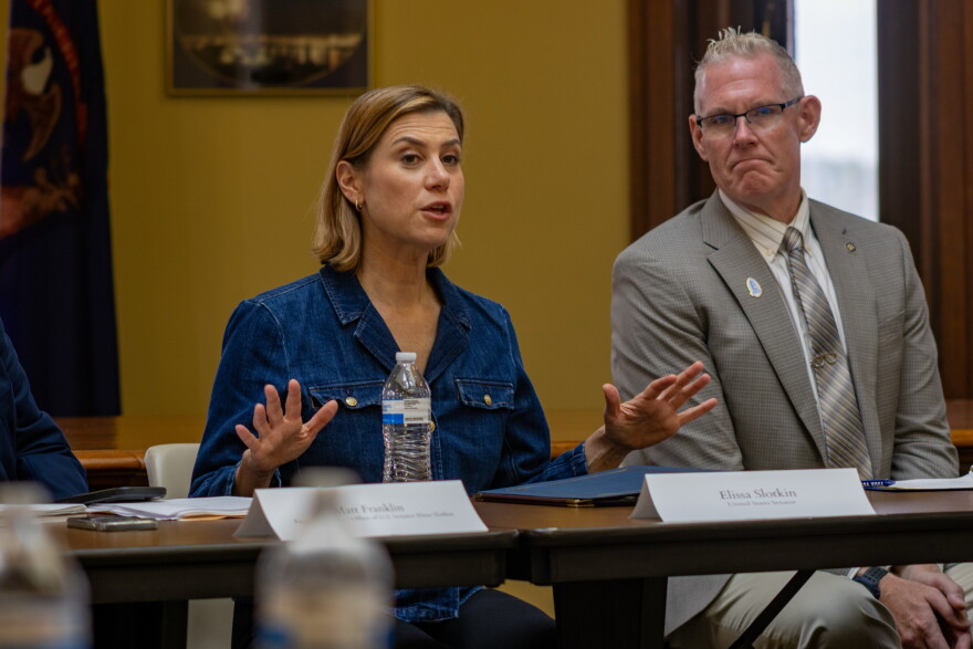 U.S. Senator Slotkin, D-Holly, met with officials in Bay City, Bay County and the surrounding area to discuss regional needs during a roundtable meeting in Bay City Hall on Aug. 26, 2026.
