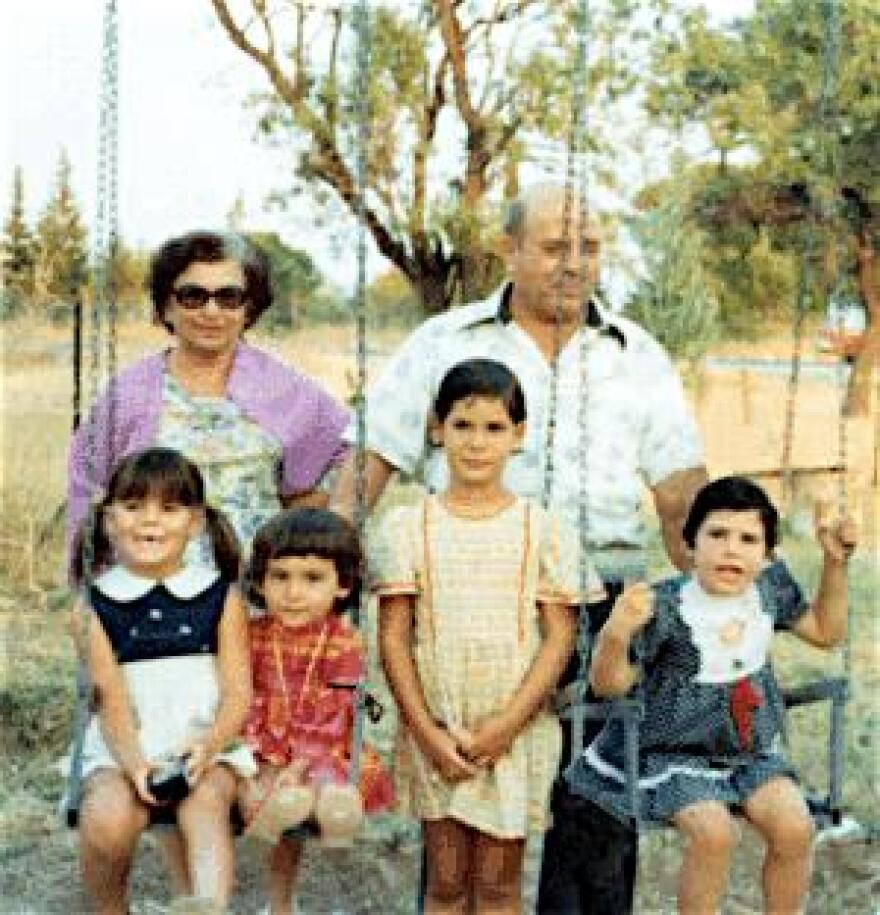 Phaedra with her cousins and grandparents in Greece. 