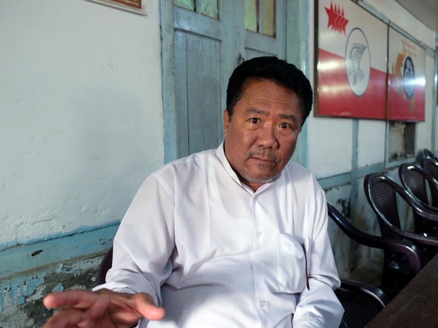 Tun Aung Kyaw, the general secretary of Myanmar's Arakan National Party, represents the Rakhine minority. His party swept elections in Rakhine State in 2015. "The central government hasn't done anything for the people or the state's development," he tells NPR.