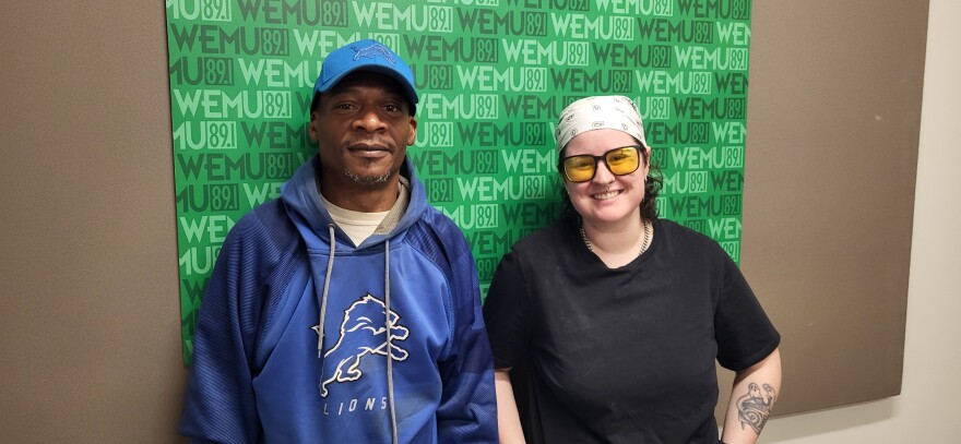 FEP resident service coordinator Lamar Thomas and Concentrate Media's Lee Van Roth at the Timko Broadcast Center.