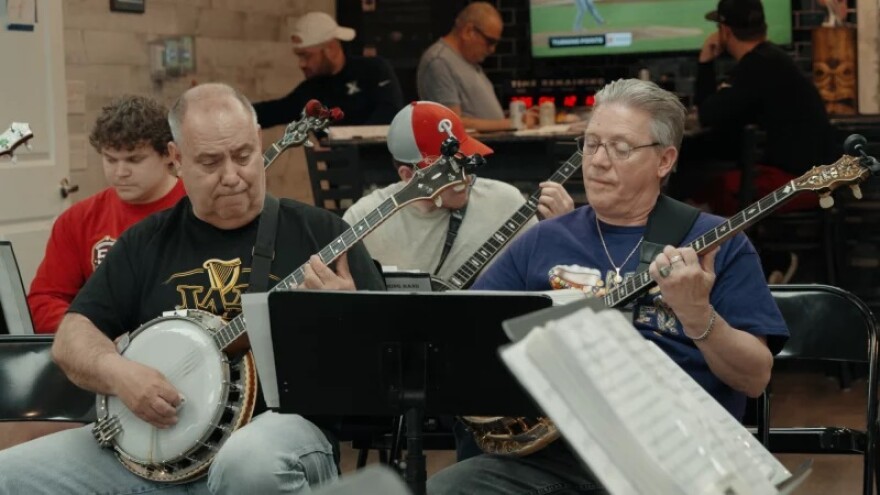 Tom Loomis rehearses with the Woodland String Band in Philadelphia.