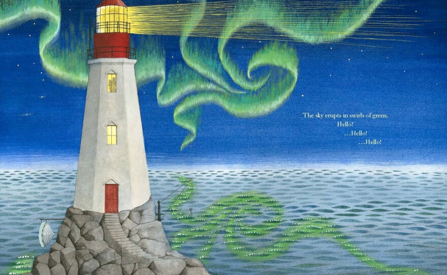 An excerpt of Sophie Blackall's Hello Lighthouse.