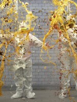 Two chefs get blasted in the face with a mystery entree on <em>Dishmantled</em>. I smell a Peabody! No, wait — marinara sauce. My mistake.