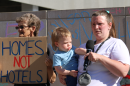 A speaker at a rally remembering those who died in the June 22 fire that destroyed the Knights Inn in Endwell. (June 23, 2026)