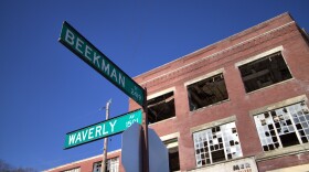 An abandoned building on Beekman Street near where the proposed bike trail would likely go.
