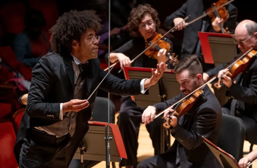 Conductor Rafael Payare leads The Philadelphia Orchestra on Nov. 11, 2021.