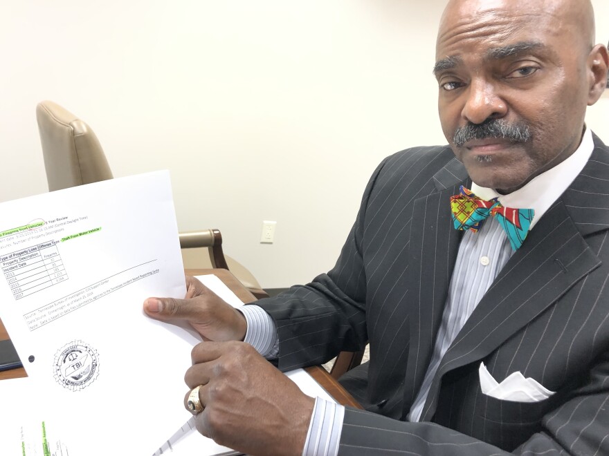State Rep. G.A. Hardaway traces the spiraling number of firearms stolen from cars back to legislation passed earlier in the decade.