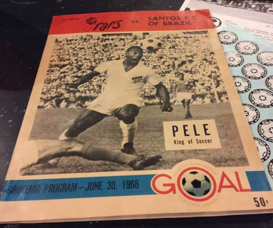 This program from Pele's 1968 appearance in St. Louis with Santos F.C. of Brazil is part of Pat McBride's collection.