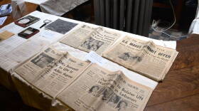 Newspapers included in a time capsule buried of the Bahr Treatment Center of the state hospital. It was recovered this summer.