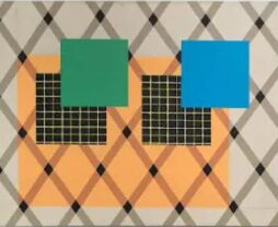 Different colored squares sit juxtaposed upon one another