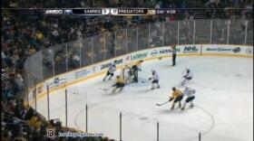 Jordin Tootoo hit to Buffalo Sabres goalie Ryan Miller