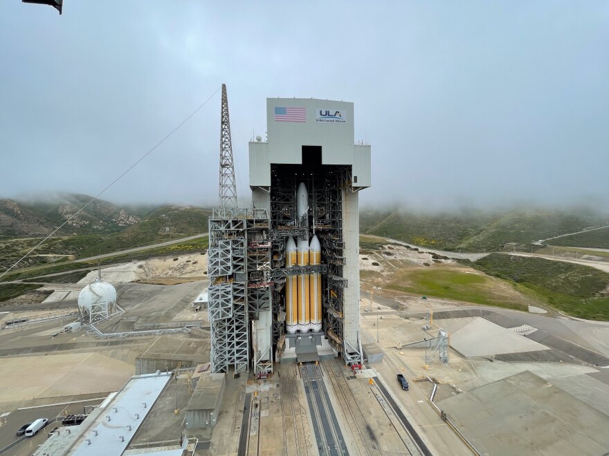A United Launch Alliance Delta-4 Heavy Rocket set for liftoff from Vandenberg Space Force Base