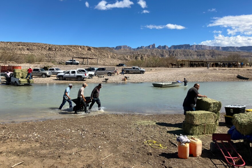 The Rio Grande flows through Boquillas del Carmen, Mexico, where people rely on getting supplies from Texas. According to the Customs and Border Protection website, this area is slated for “smart wall” construction.