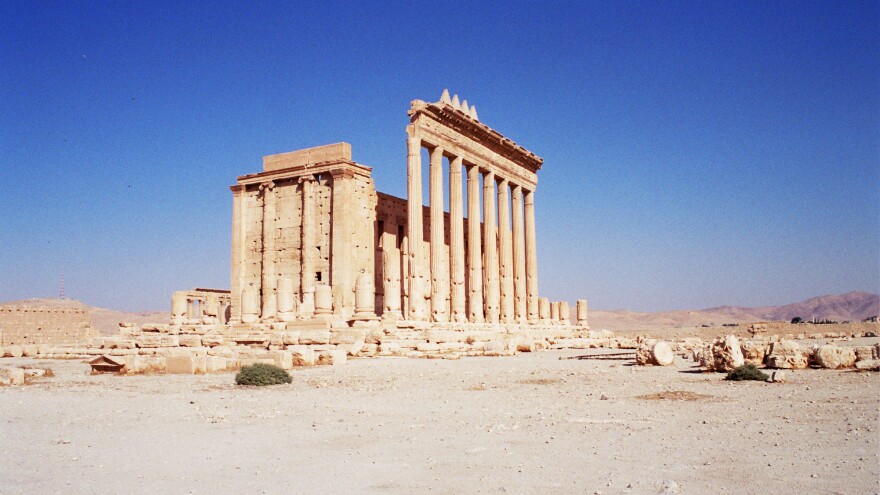 The Temple of Bel, in the ancient Syrian city of Palmyra, as photographed in November 2004.