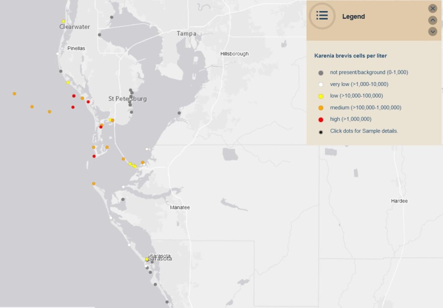  Map of red tide