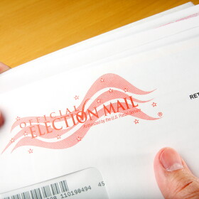 Voter receiving ballot through mail