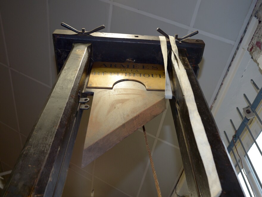 An authentic guillotine shown at a 2014 auction in Nantes, western France. A replica sold on Wednesday for $9,355.