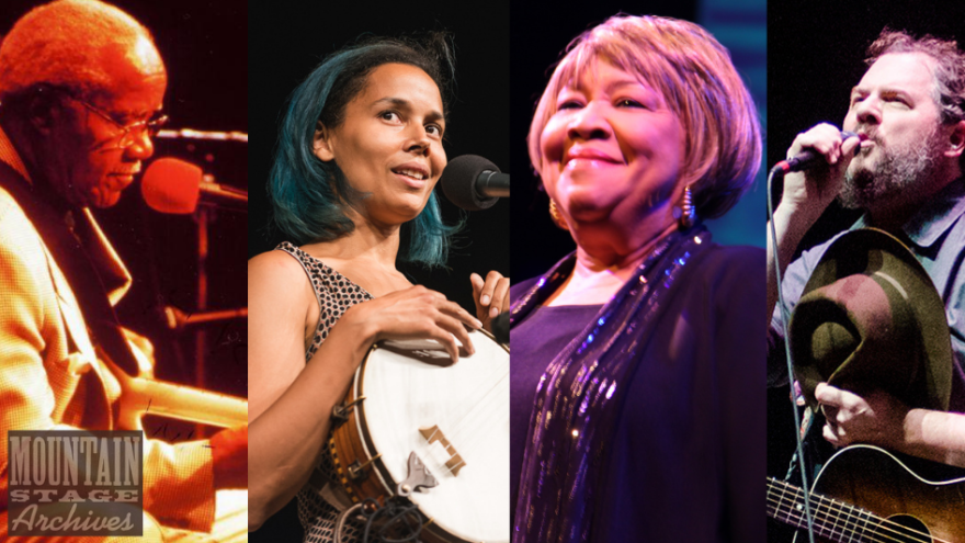 Pops Staples, Rhiannon Giddens, Mavis Staples and Patterson Hood of Drive-By Truckers perform on <em>Mountain Stage</em>.