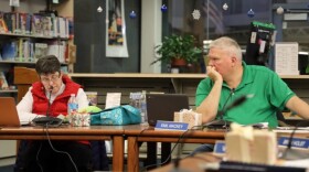 two people at a table