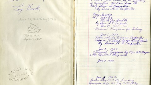 Notebook from 1920s of NWPB Radio