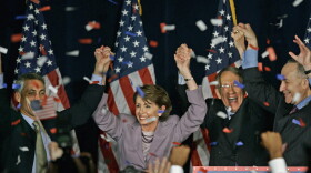 FILE - In this Nov. 7, 2006, file photo, Rep. Nancy Pelosi, D-Calif., center, celebrates with fellow Democrats at an election-night rally in Washington. At left, chairman of the House Democratic Congressional Campaign Committee Rep. Rahm Emanuel, D-Ill., and from right, chairman of the Democratic Senatorial Campaign Committee Sen. Charles Schumer, D-N.Y., and Senate Democratic Leader Sen. Harry Reid, D-Nev. Pelosi promised four years ago that Democrats would lead "the most honest, most open, most ethical Congress in history." As her party defends its record with its majority in jeopardy, it's clear she's fallen short.