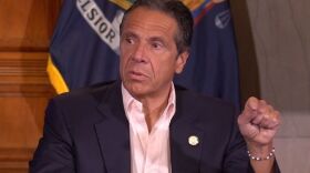 Gov. Andrew Cuomo speaks to reporters on Sunday, June 14, 2020.