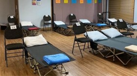 Unity of springfield, one shelter partner,  converts a multipurpose space in their building into sleeping quarters. 