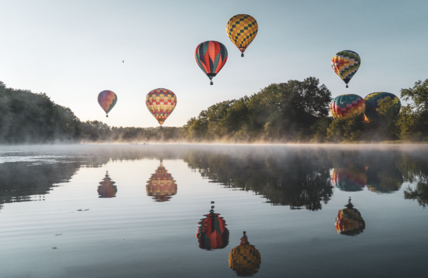 Photo by Sarah Wentworth, the 2025 Professional Winner of the Suncook Valley Rotary Hot Air Balloon Rally.