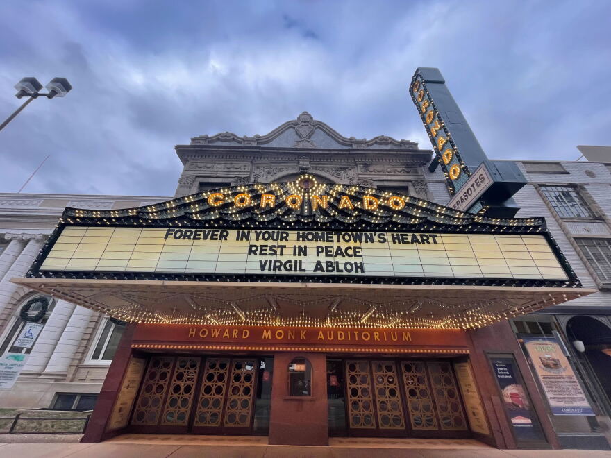 Memorial to Virgil Abloh on the Coronado Theater