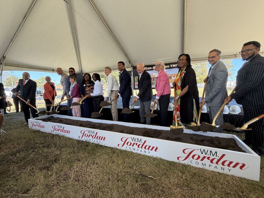 City officials, community partners, and Hunton YMCA leadership break ground on the organization’s new facility on Wednesday