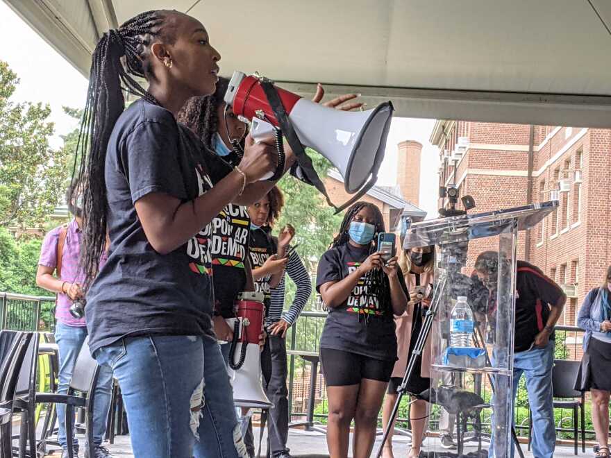 Teddy Vann, President of the UNC Chapel Hill Black Student Movement speaks out against the university's treatment of Nikole Hanna-Jones and lists the student group's 13 demands for the university.