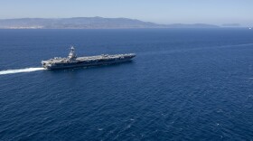 USS Gerald R. Ford transits the Strait of Gibraltar