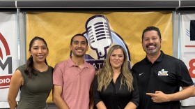 Erik Luzanilla, second from left, is program coordinator for the 2THRIVE Intiative and Laura Torres, second from right, is the Youth and Family Services Director with Campesinos Sin Fronteras. They joined co-hosts Alexandra Rangel and Victor Calderón on Tuesday, April 7, 2026.