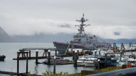 USS Ted Stevens ports in Whittier on Oct. 1, 2026.