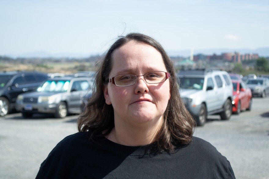 Amanda Andrews, of Natural Bridge, got an eye exam and a new pair of glasses on Saturday.