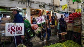 Every day, 19,000 workers ferry produce around the Central de Abastos on dollies and wheelbarrows.