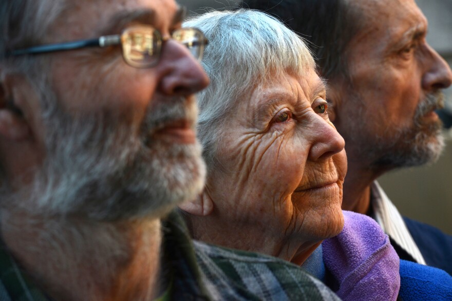 Anti-nuclear activists Gregory Boertje-Obed, Sister Megan Rice and Michael Walli in Knoxville, Tenn., in 2013.