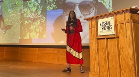 Haley Omeasoo, founder of Ohkomi Forensics and Dr. of Forensic Anthropology gives a presentation at the Museum of the Rockies in Bozeman, MT on May 5, 2026. Her talk was titled: To Use One’s Voices: Unique Advocacy Services for MMIP,” examining how forensic science supports justice for Missing or Murdered Indigenous Persons.