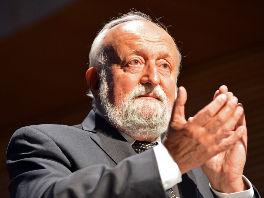 Polish composer Krzysztof Penderecki, at the opening of a music center named after him in southeastern Poland in 2013.