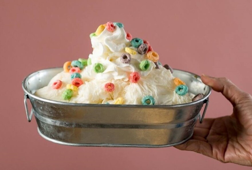 'I am loopy' shaved ice cream from I Am Frozen Dessert Cafe
