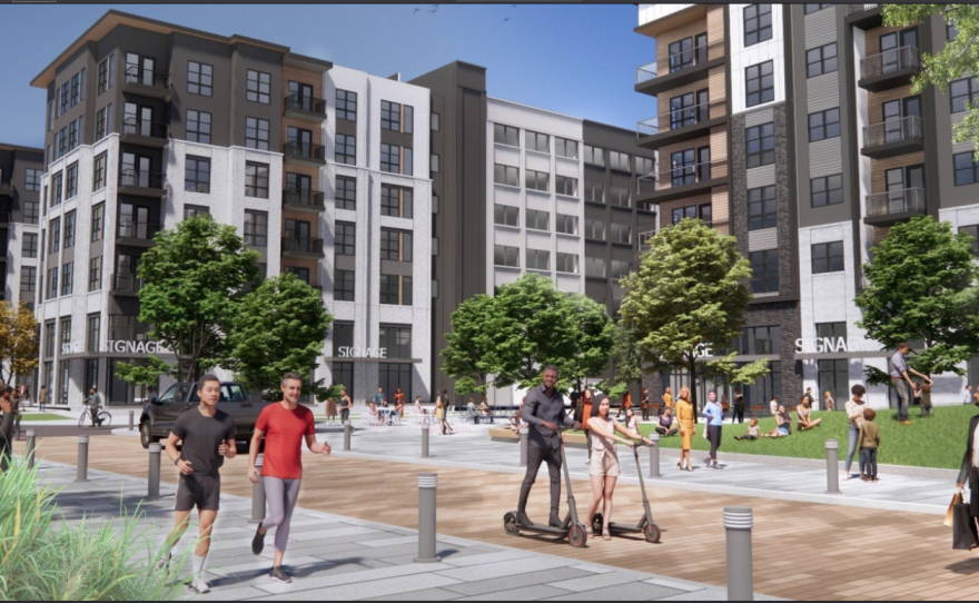 Rendering of proposed Arbor South housing project.