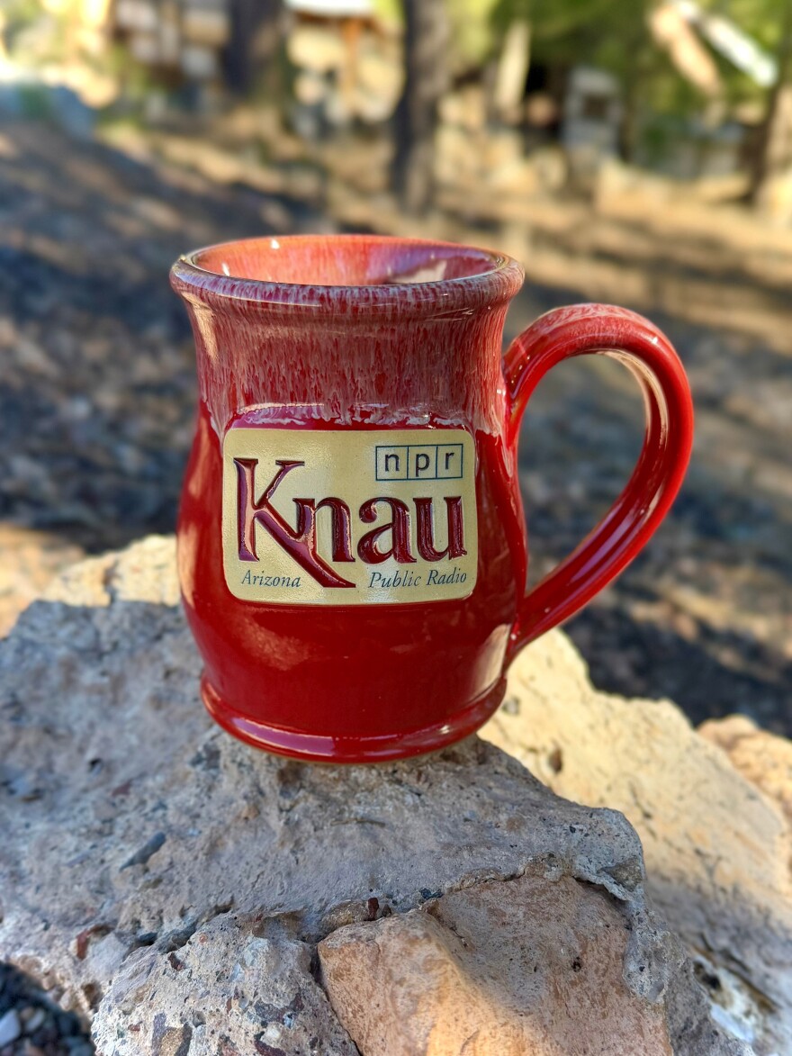 $120 Level - Red Tall Belly Coffee Mug Please call 928-523-5628 to make your gift selection