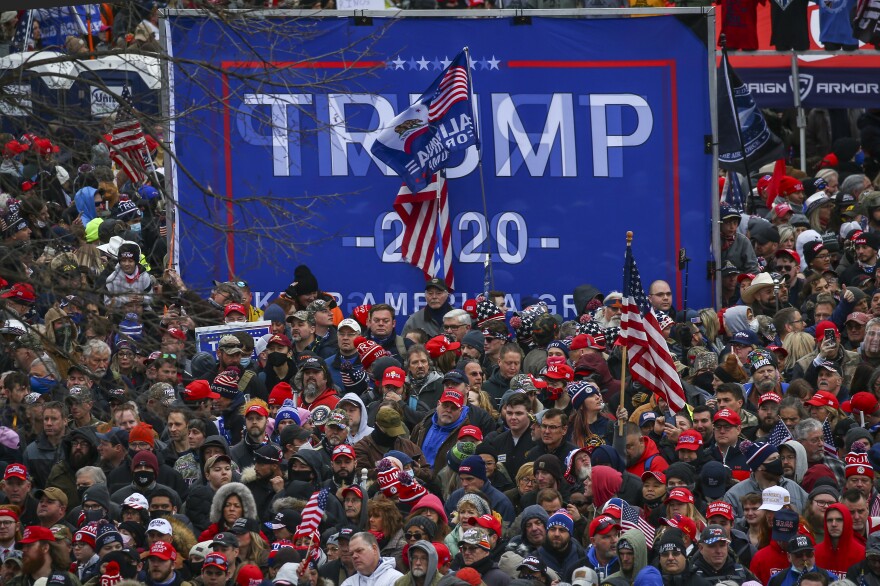 Trump supporters gathered in Washington, D.C., on Wednesday to protest the ratification of President-elect Joe Biden's Electoral College victory over President Trump in the 2020 election.