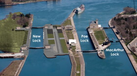 Depiction of where the new Soo lock will be